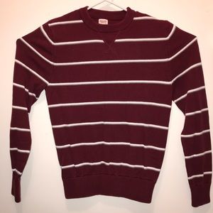 Mossimo Maroon Striped Sweater